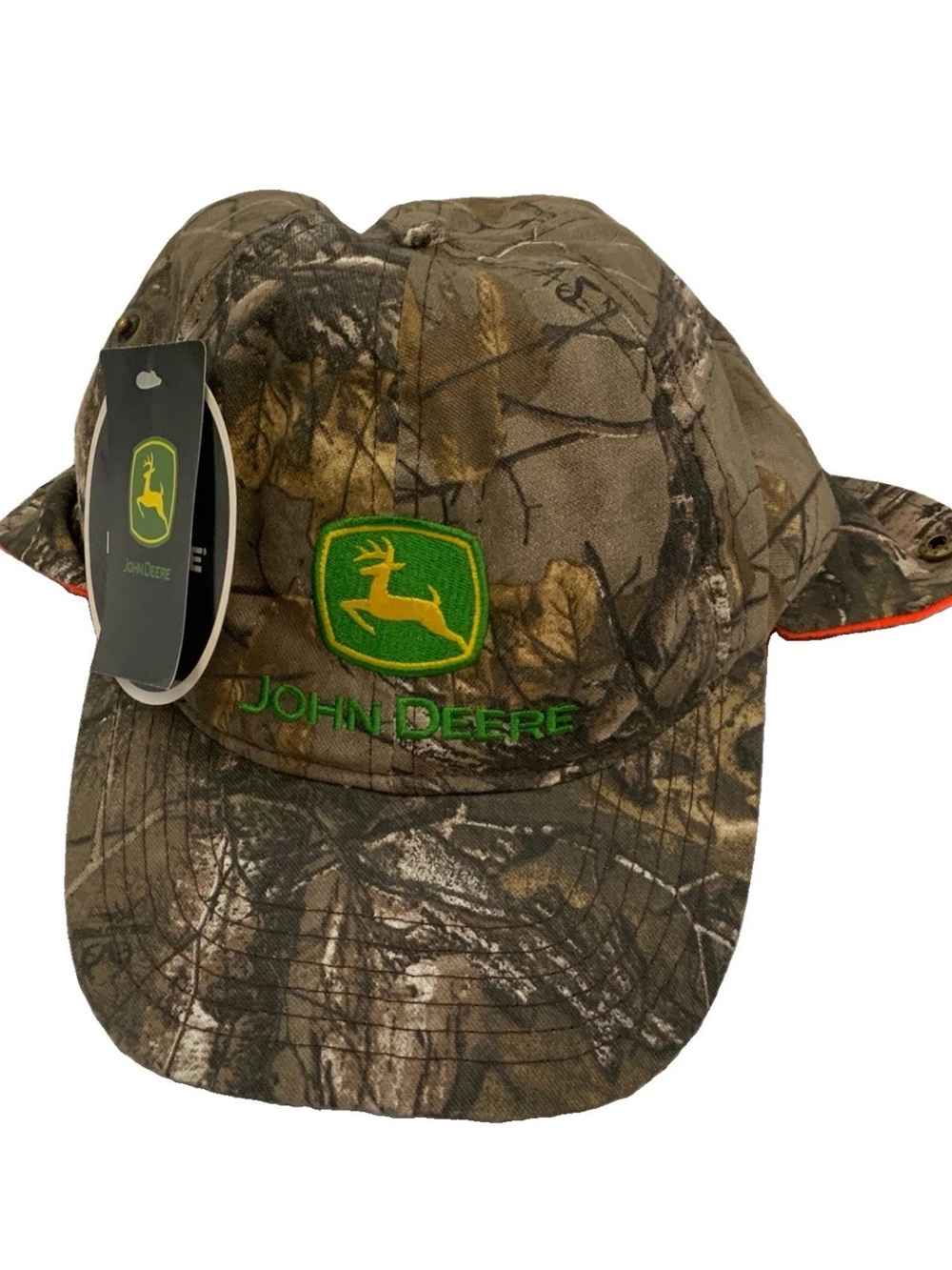 John Deere Realtree Xtra Camo Hunting Trapping Hat with Fleece Ear Flaps New